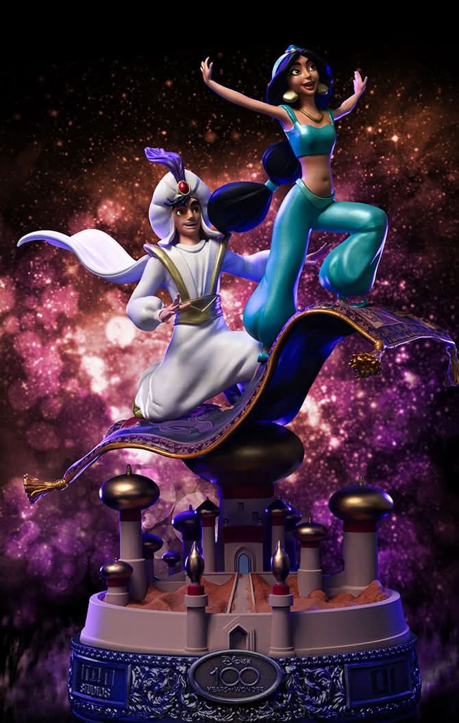 Statue Aladdin and Jasmine 100 Years Version - Disney 100th - Aladdin - Art Scale 1/10
