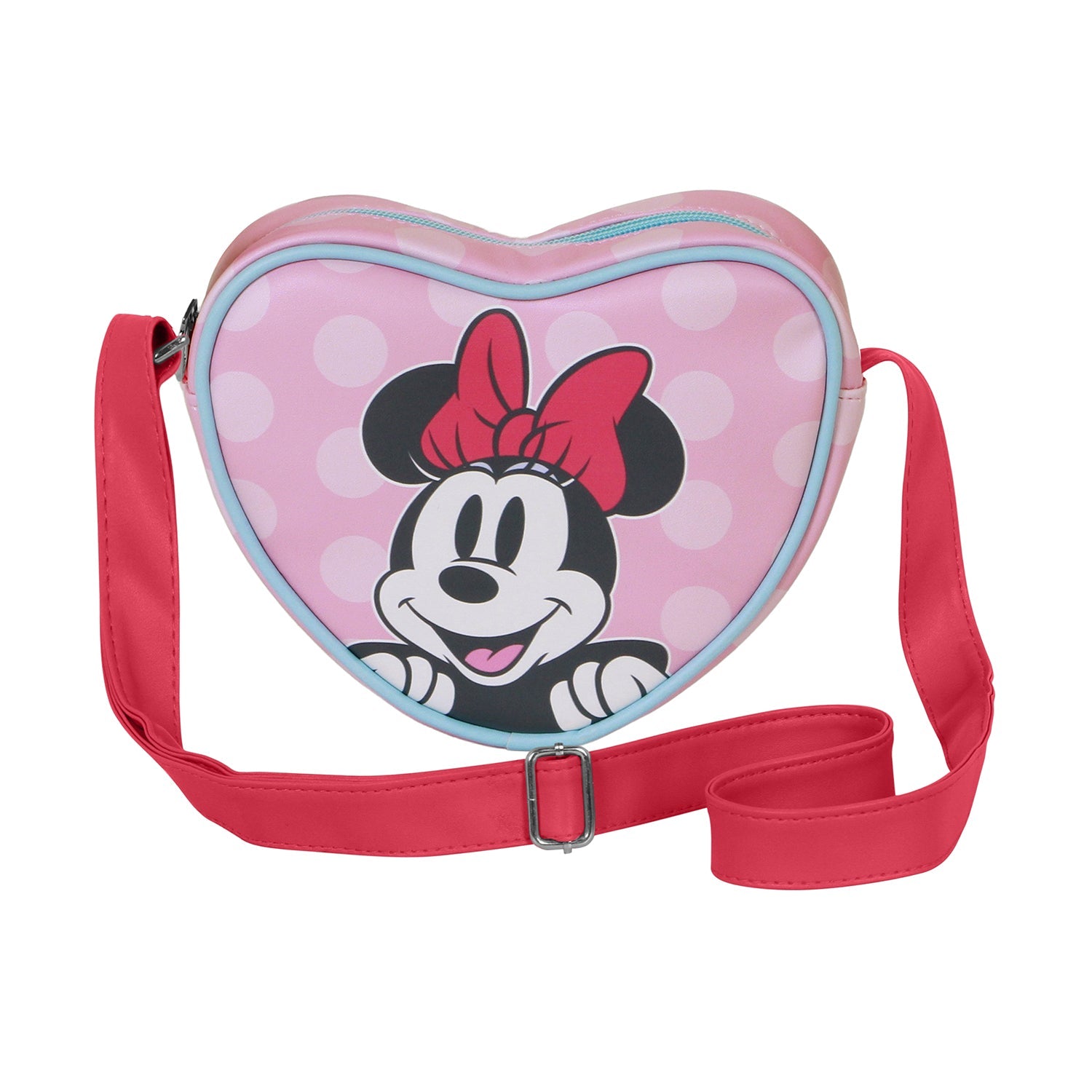 Sac à Bandoulière Coeur Casual Disney Minnie Mouse « Ribbon » – Rose