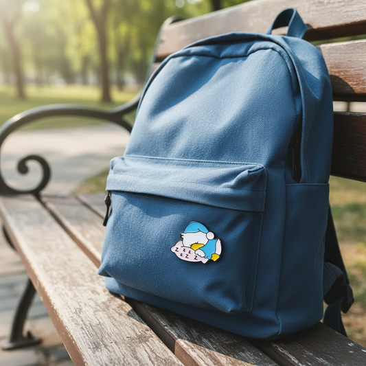 Pin de pato blanco durmiendo