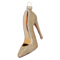 Adorno navideño zapato de tacón de cristal, 12 cm