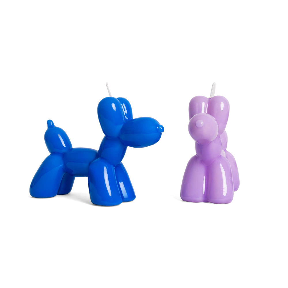 Bougie Chien Ballon Bleu Électrique