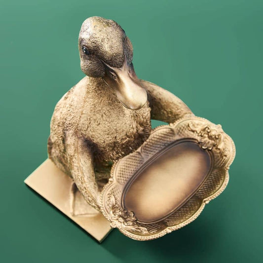 Porte-cartes Canard Or, Résine