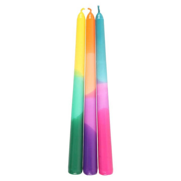 Ensemble de 3 bougies effilées à énergie Aura trempées