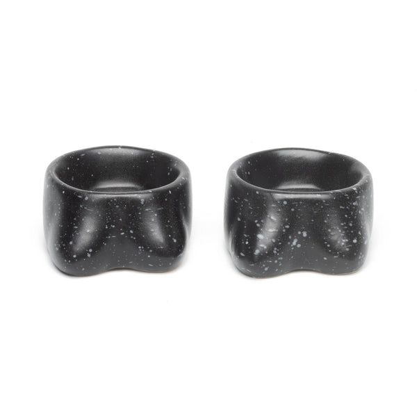 Lot de 2 Bougeoirs Tits Noirs Petite Taille Helio Ferretti Vue 1