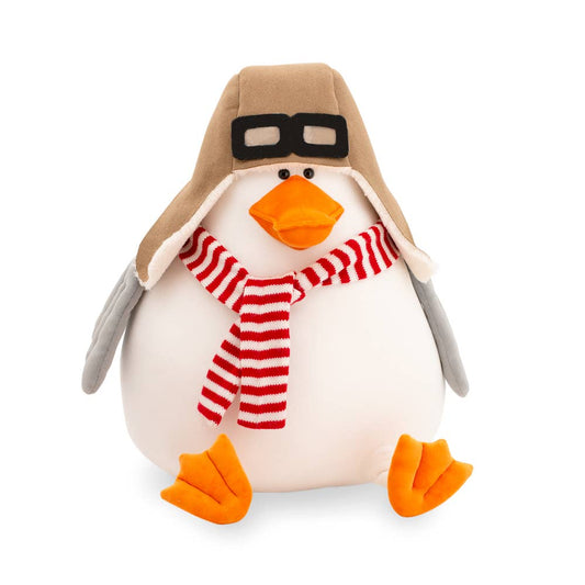 Oranje Life Aviator gans pluche speelgoed (50 cm)