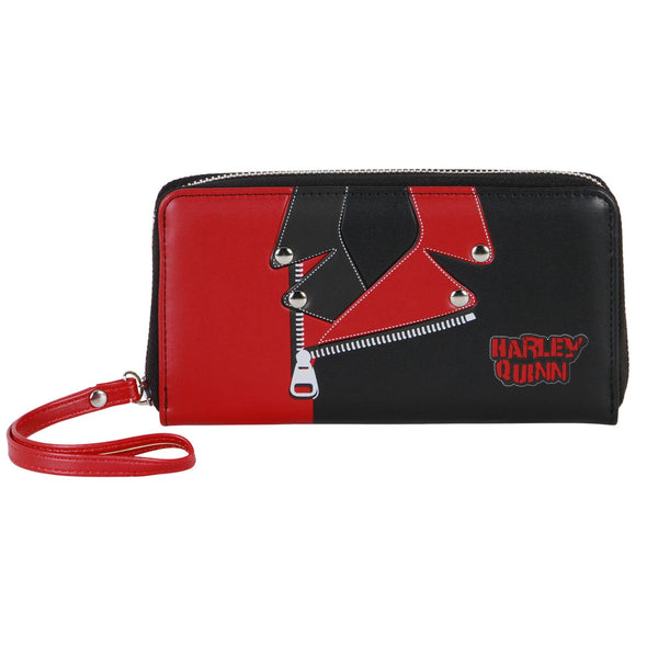 DC Comics Harley Quinn Jacket-Portefeuille Essentiel, Noir