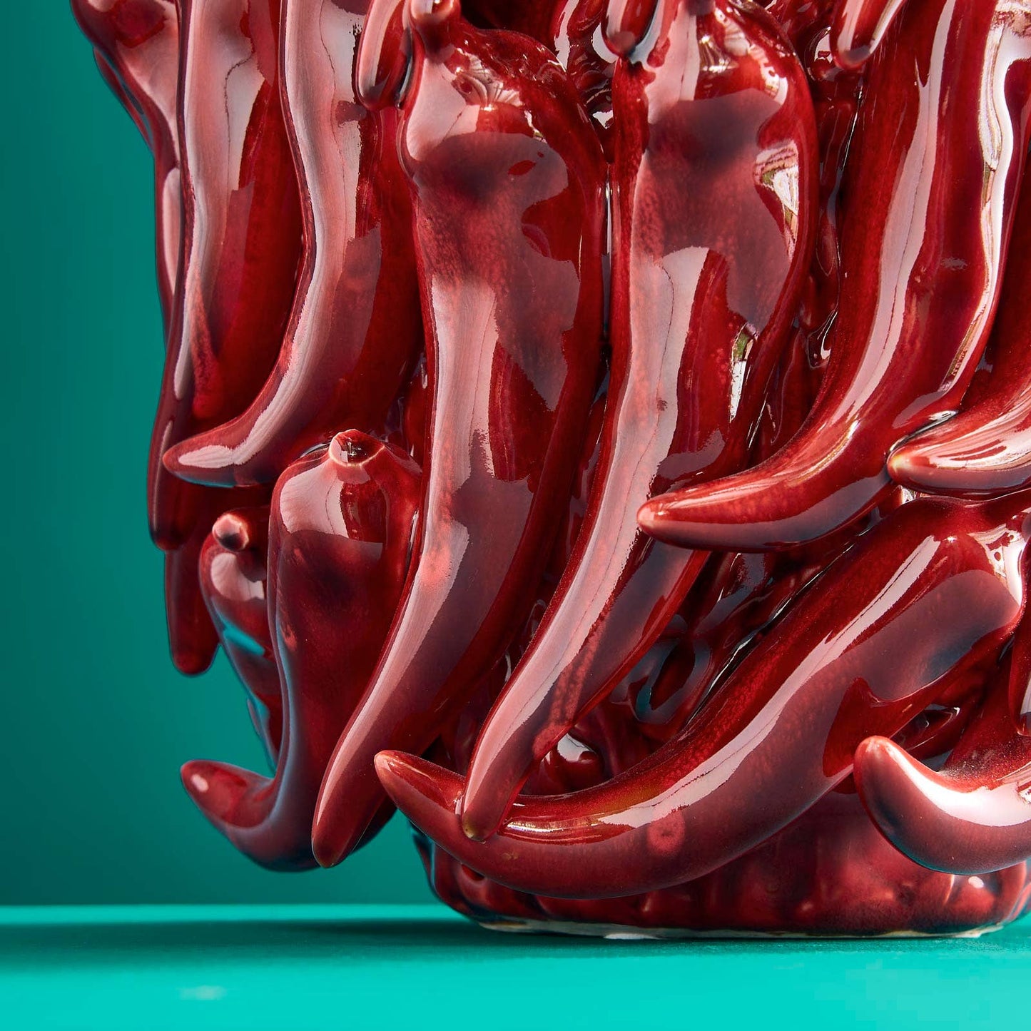 Jarrón de chile, color burdeos