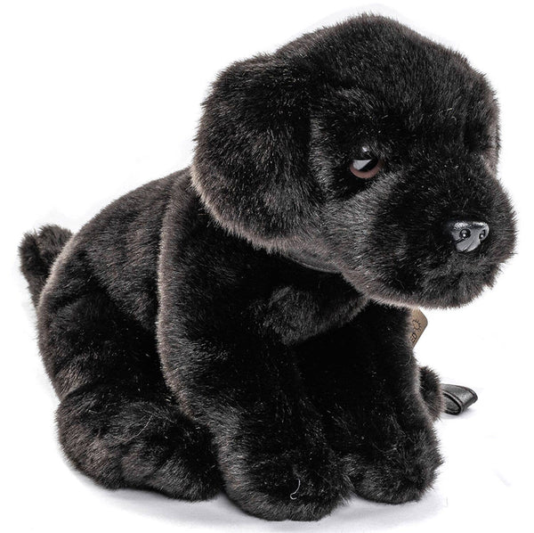 Peluche Chiot labrador (noir), avec laisse Uni Toys