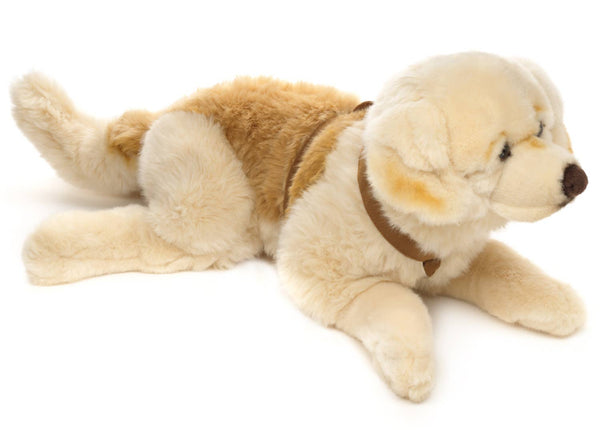 Peluche Golden Retriever, couché (avec harnais) Uni Toys