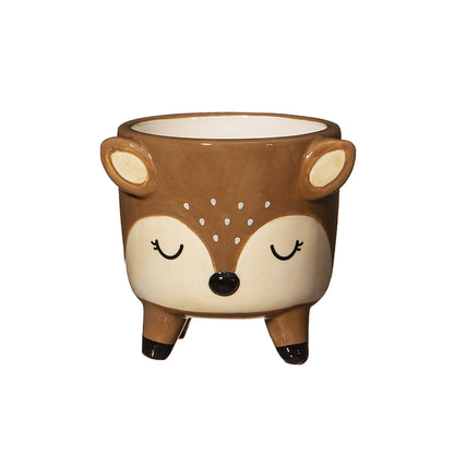 Mini pot de fleurs Cerf sur pieds