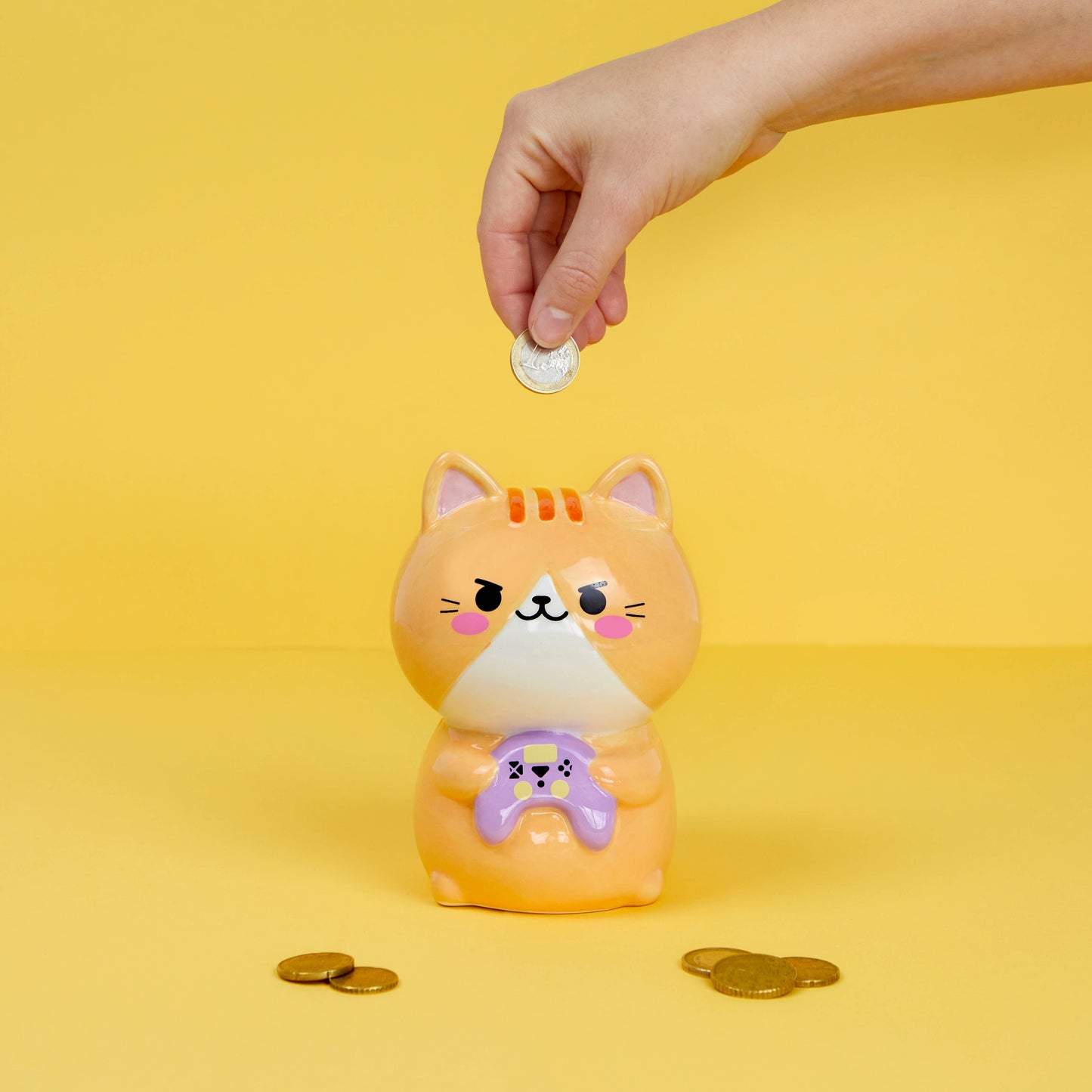 Hucha de gato gamer kawaii