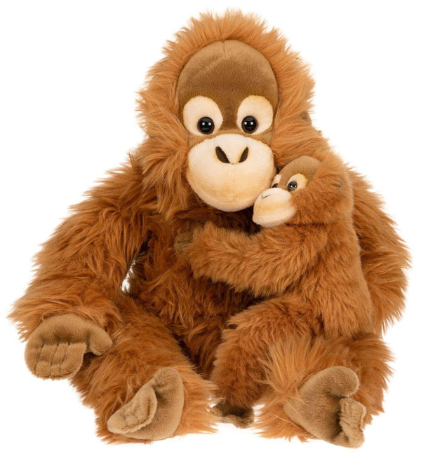 Peluche Orang-outan avec bébé, Assis Uni Toys