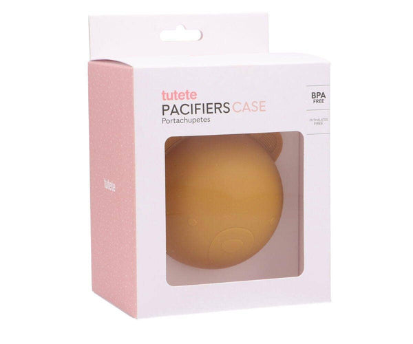 Porte-sucette en silicone Ours moutarde - vue 2