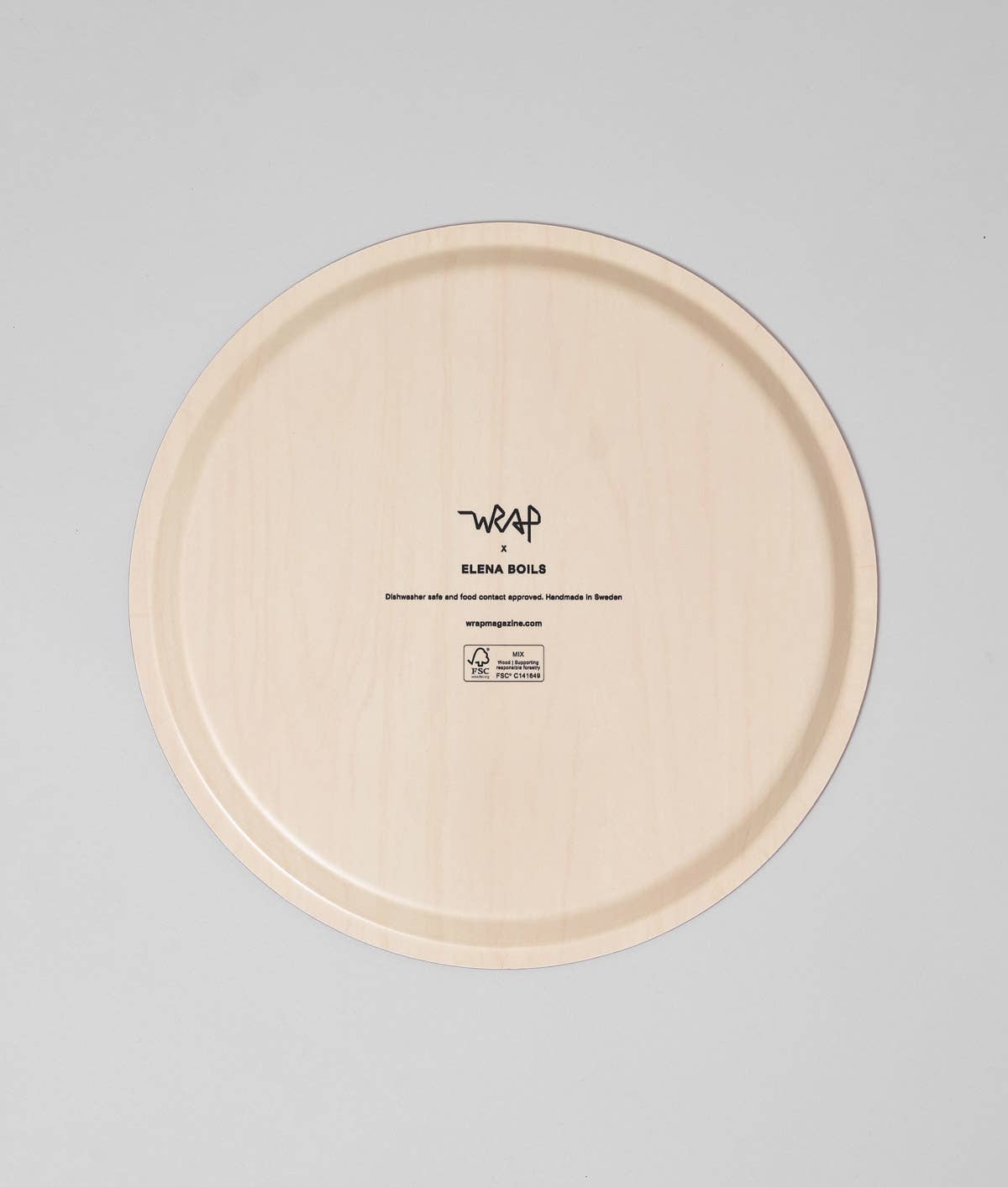 Bandeja redonda para servir con cerezas