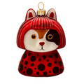 Enfeite de Natal Yayoi Kusameow Kusama Gato Calico