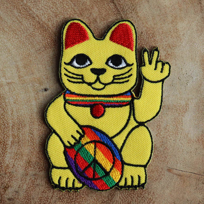 Patch Chat chanceux Peace