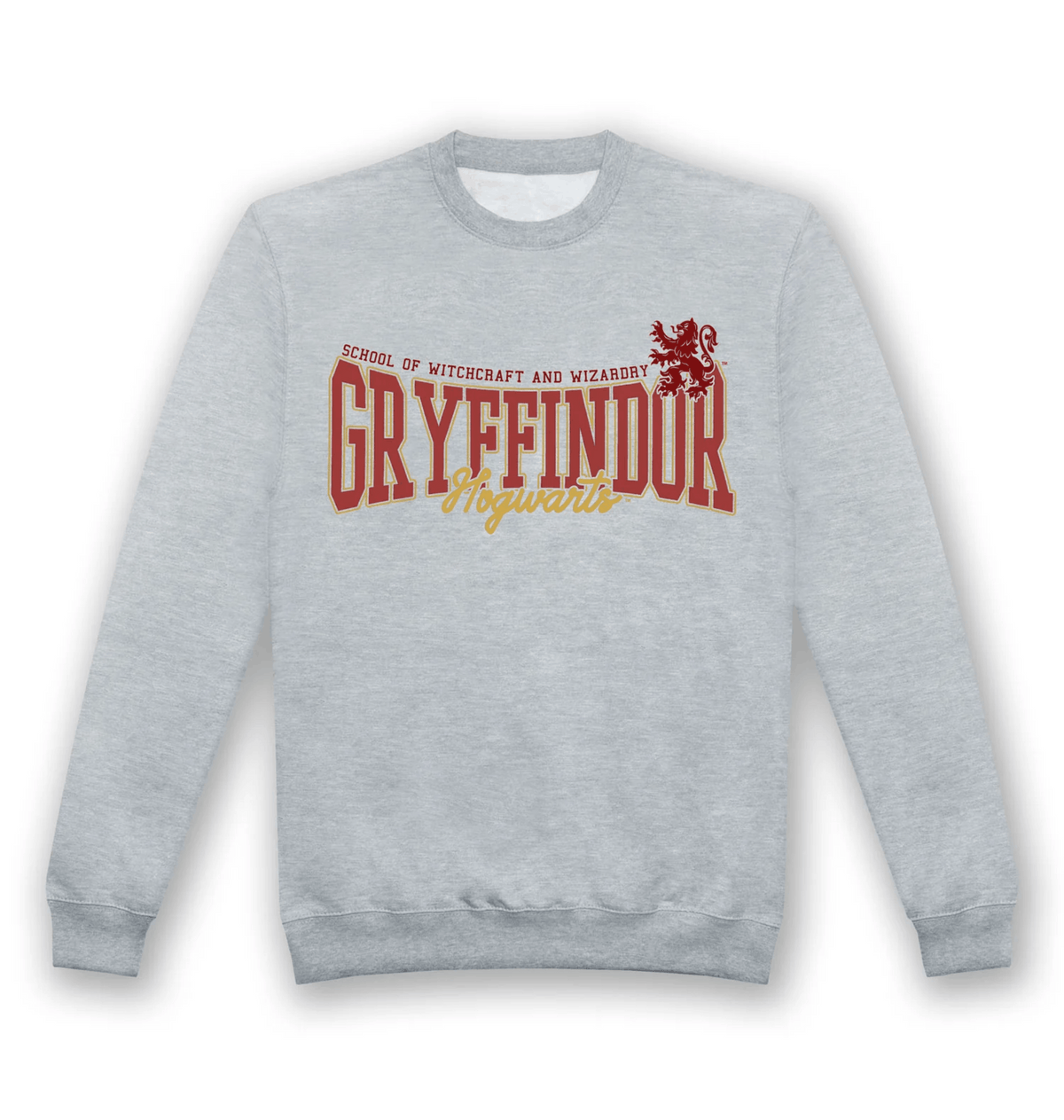 Sweat Harry Potter Gryffondor Collegiate gris chiné adulte