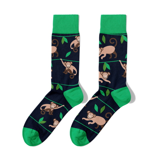 Chaussettes Singes en Coton Bio Sans Couture