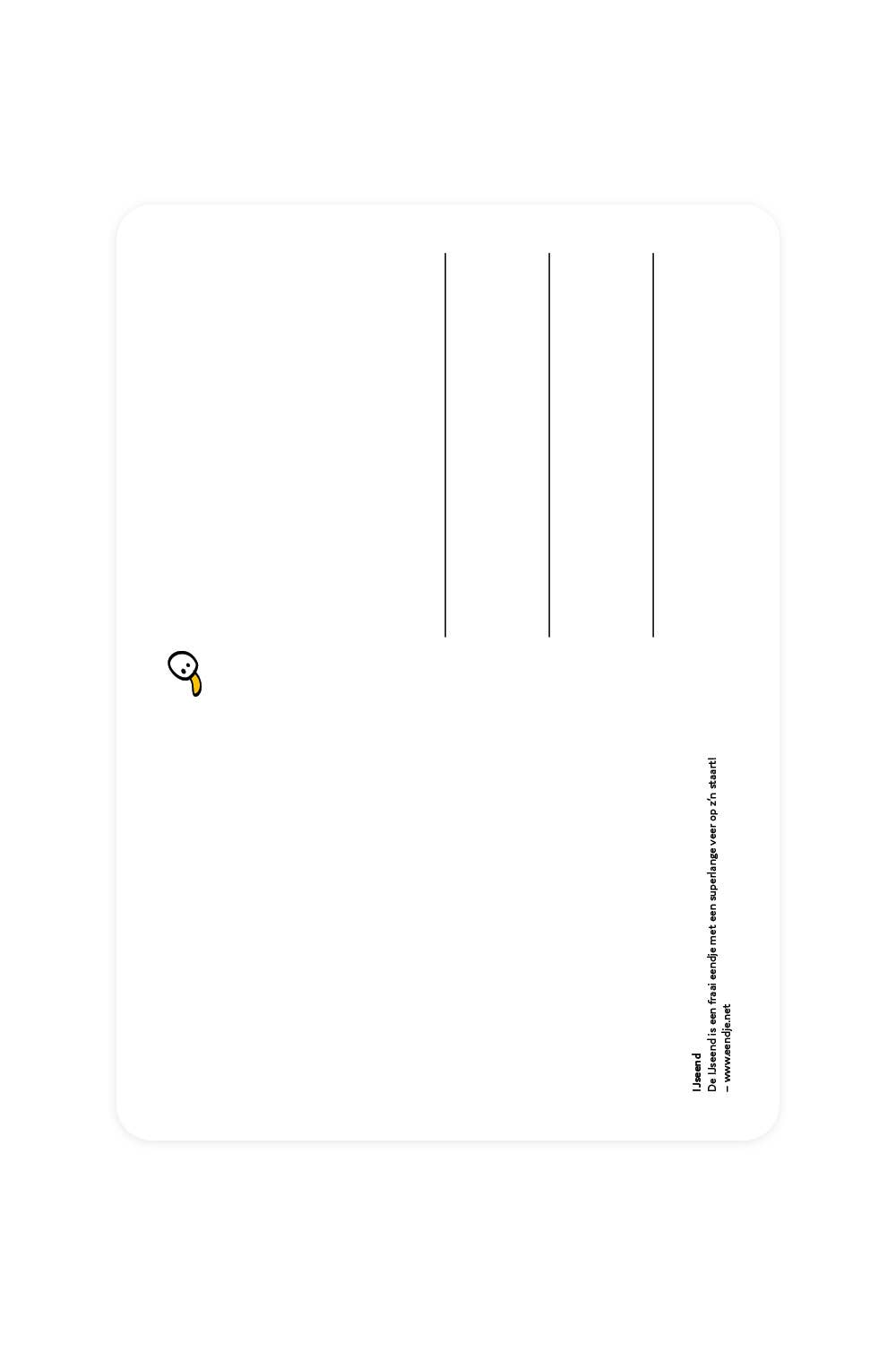 Postal con pato de hielo