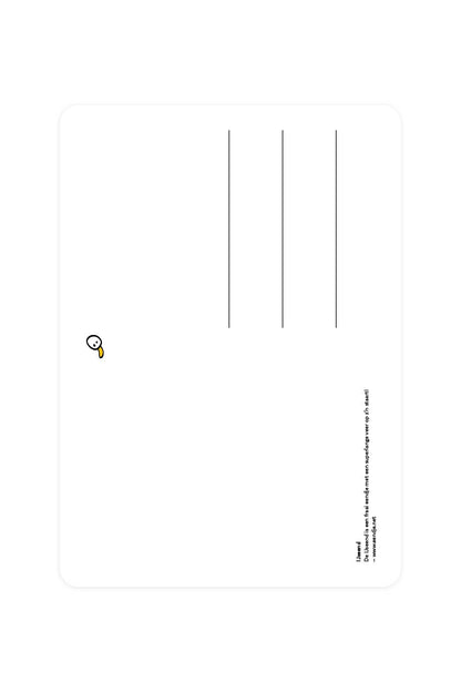 Postal con pato de hielo