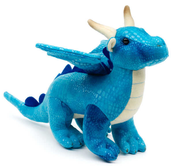 Dragon bleu - 26 cm (longueur) - peluche Uni Toys