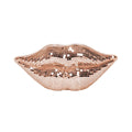 Ornamento - Disco Lip - Vetro - Oro rosa - 29x10x13,5cm