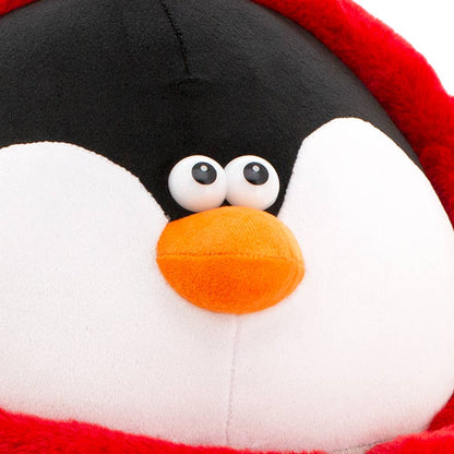 Oranje Life pinguïn pluche speelgoed met sjaal (20 cm)
