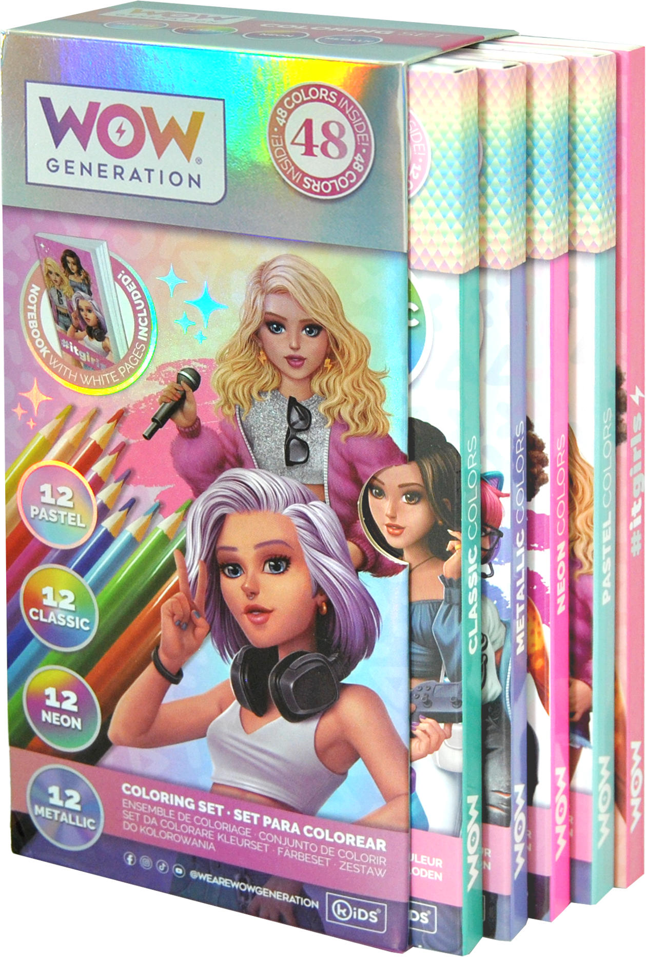 Set de 48 lápices de colores y libreta