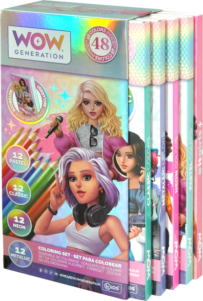 Set de 48 lápices de colores y libreta