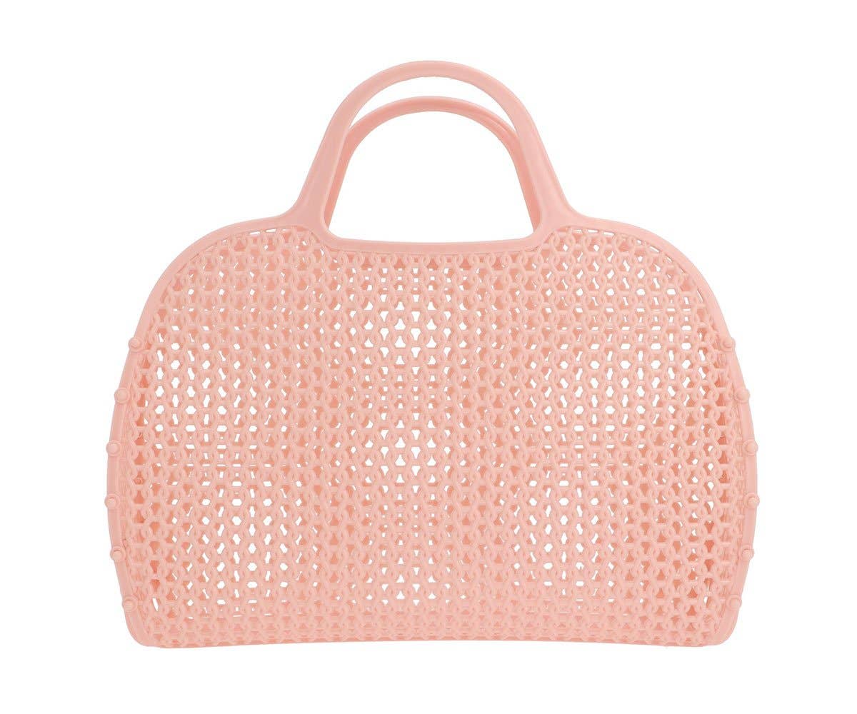 Bolso retro vintage de cuarzo rosa