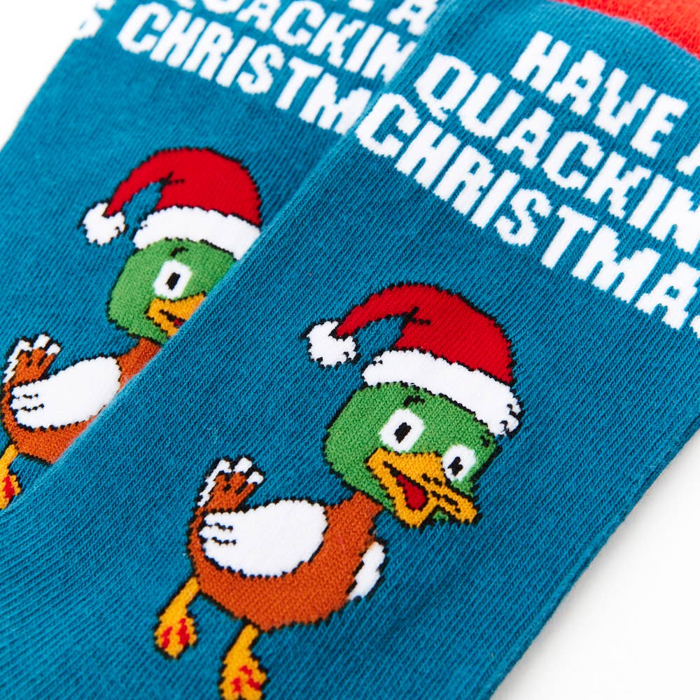 Calcetines de pato que graznan en Navidad