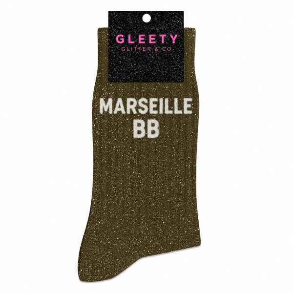 Chaussettes à Paillettes Marseille BB Kaki – Gleety