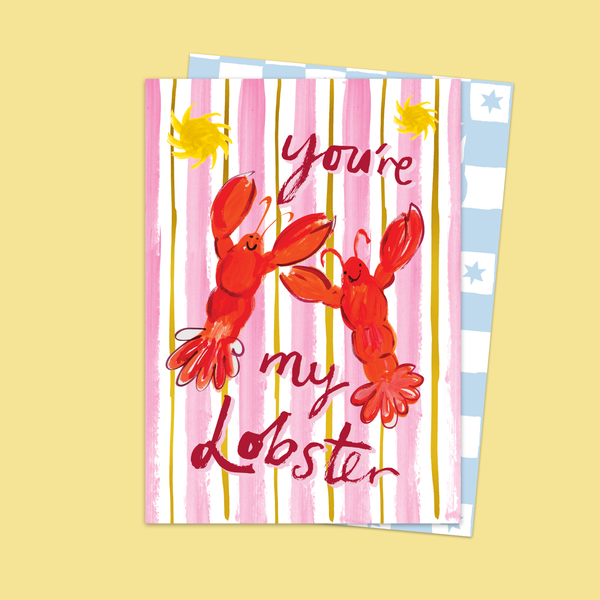 Tarjeta de felicitación de langosta "Eres mi langosta"