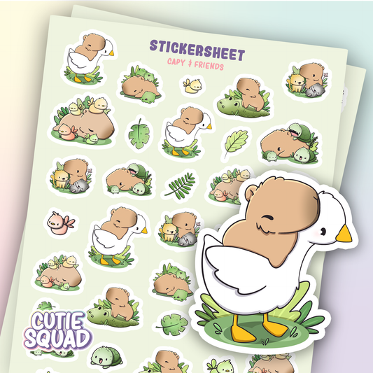 Capybara and Friends | Sticker Sheet