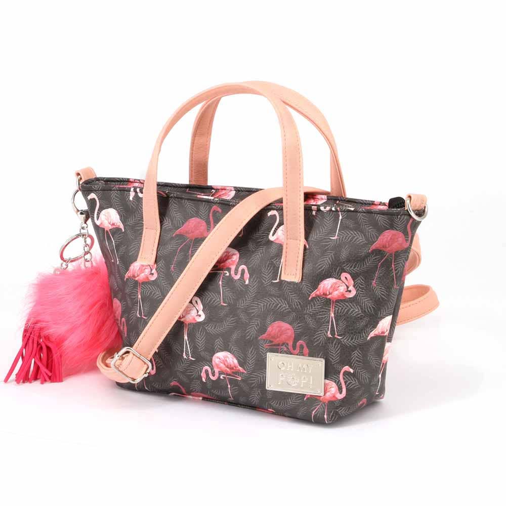 ¡Oh My Pop! Bolso tote pequeño Flamingo Pop!