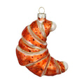 Weihnachtsanhänger Croissant aus Glas, 10,5 cm