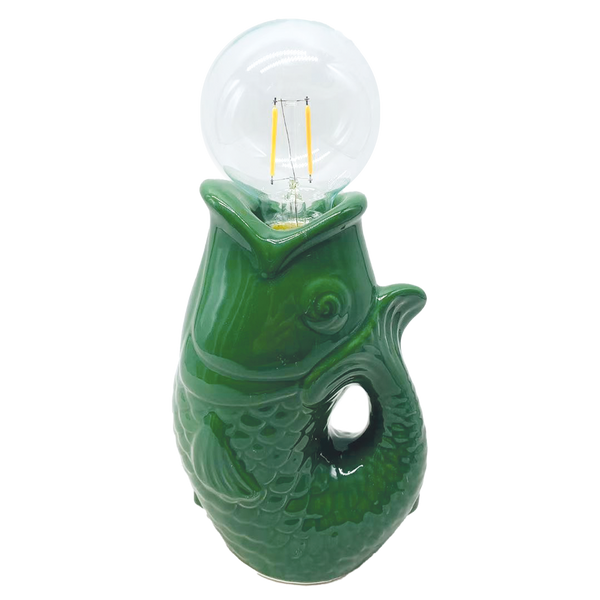 Déco LED poisson vert à piles L13,5 P8,2 H27cm