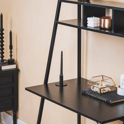 Candlestick - Basic - Metal - Black - 8x8x6.5cm