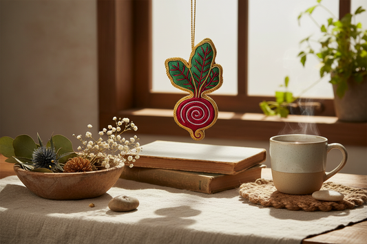 Hanging decoration, Beetroot embroidery