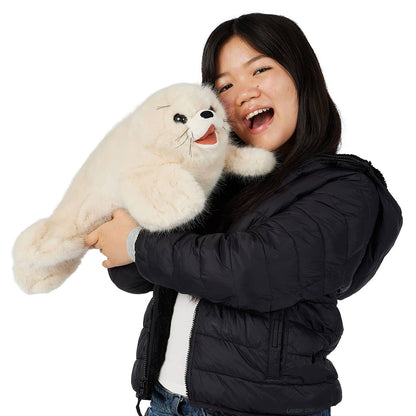 Marionnette à main Bébé phoque du Groenland / Bébé phoque 3234 marionnette à main Folkmanis Folkmanis réaliste