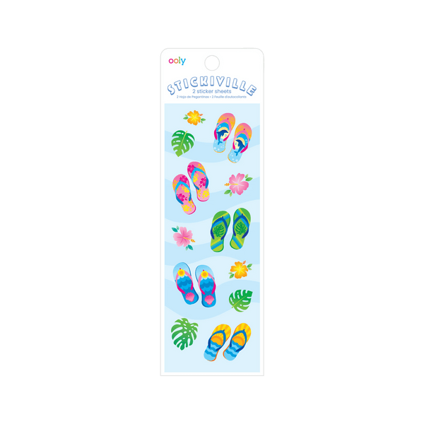 Autocollants Stickiville Tongs d’été – 2 planches brillantes – OOLY