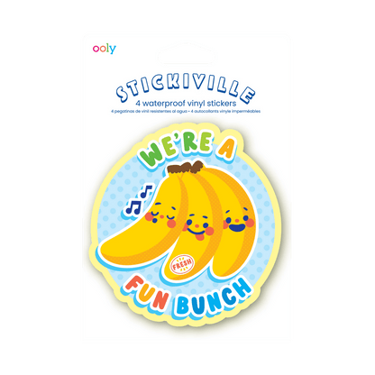 Autocollants vinyle Stickiville Fruits amusants – Lot de 4 – OOLY