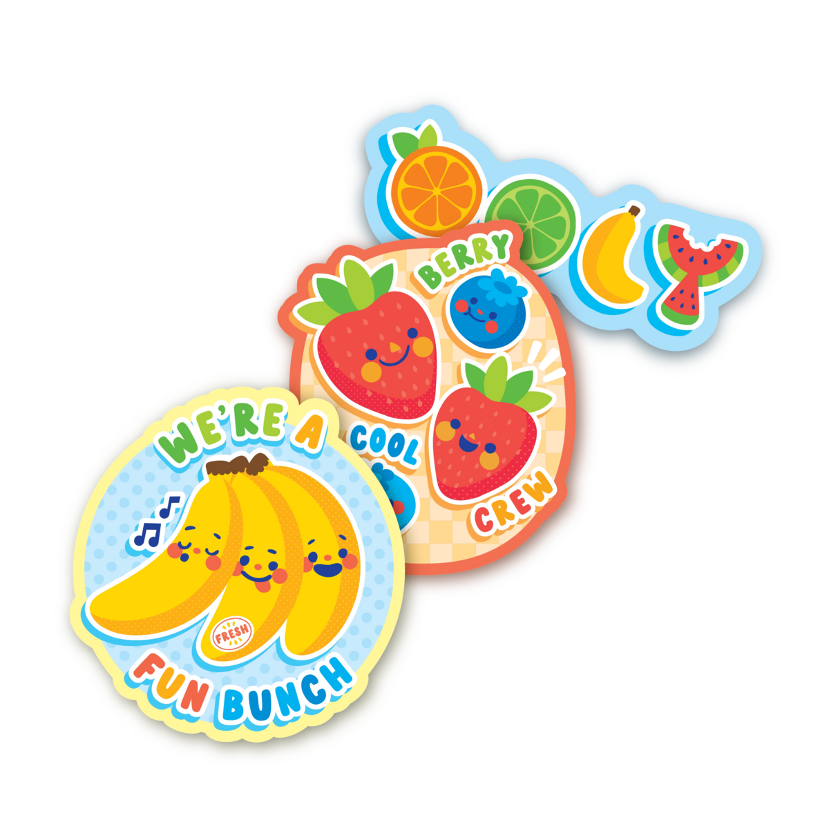 Autocollants vinyle Stickiville Fruits amusants – Lot de 4 – OOLY