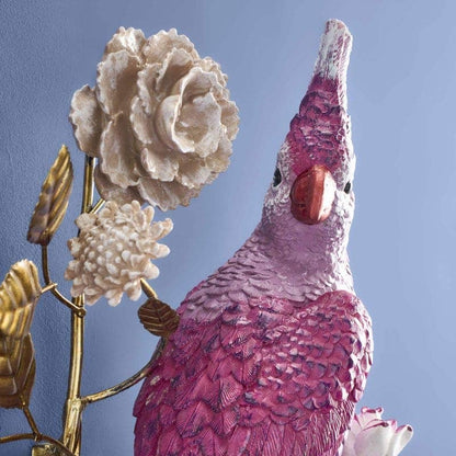 Applique Perroquet orange/rose