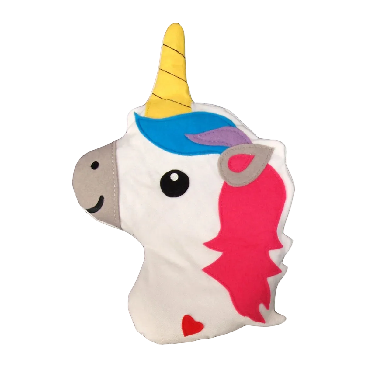 Almohadilla térmica con forma de cabeza de unicornio