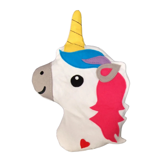 Coussin Chauffant Tête de Licorne câline