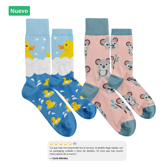 🐤🐨Familiar Socks Pack – Duck & Koala 🎁