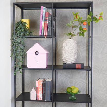 Clock - Cuckoo Wall Clock - Light Pink - 24x27x9cm