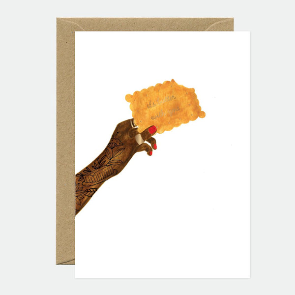 Butter with you - Carte de voeux - Feuille dorée