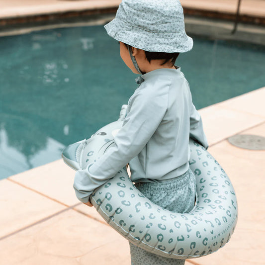 Bouée de piscine Léopard Vert